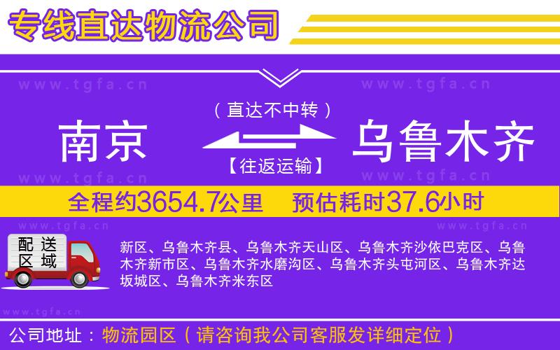 南京到烏魯木齊物流專線