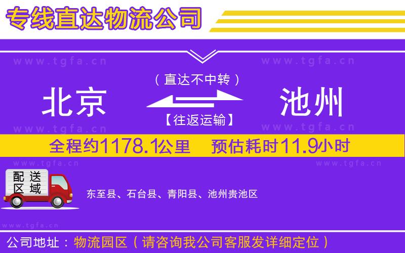 北京到池州物流公司