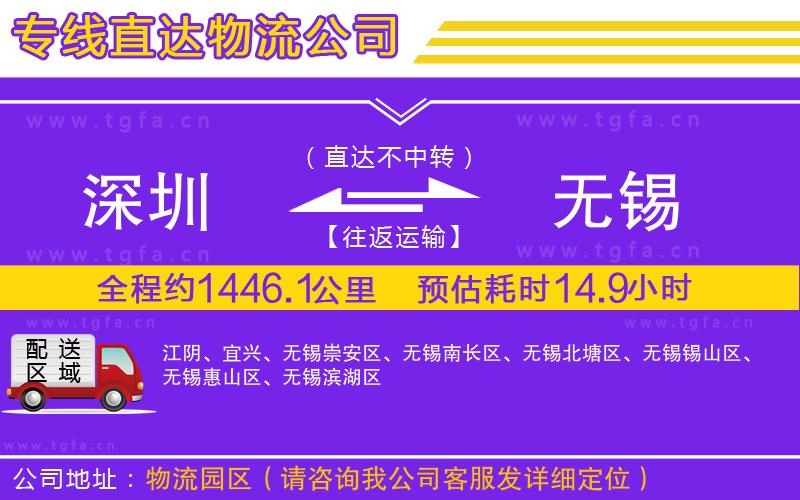 深圳到無錫物流公司