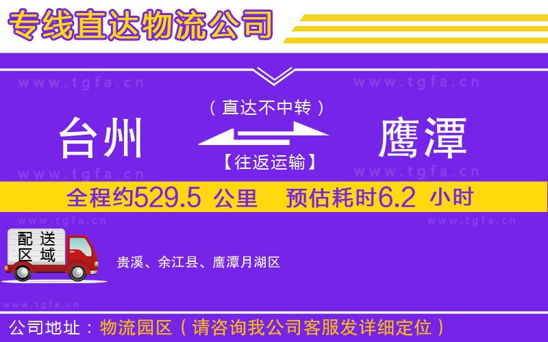 臺(tái)州到鷹潭物流專線