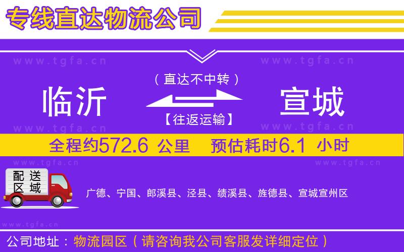 臨沂到宣城物流專線