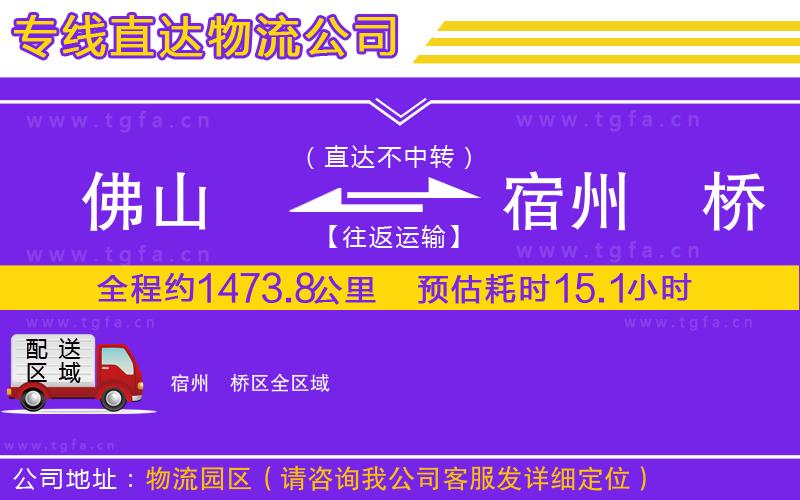 佛山到宿州埇橋區(qū)物流專線