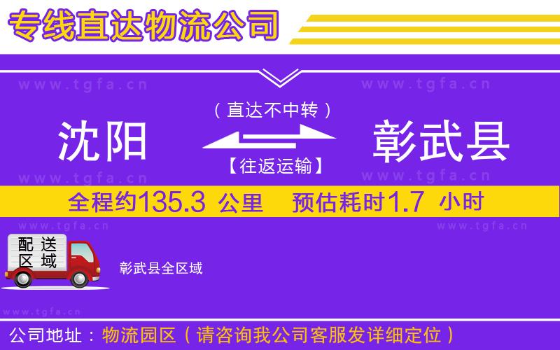 沈陽到彰武縣物流專線