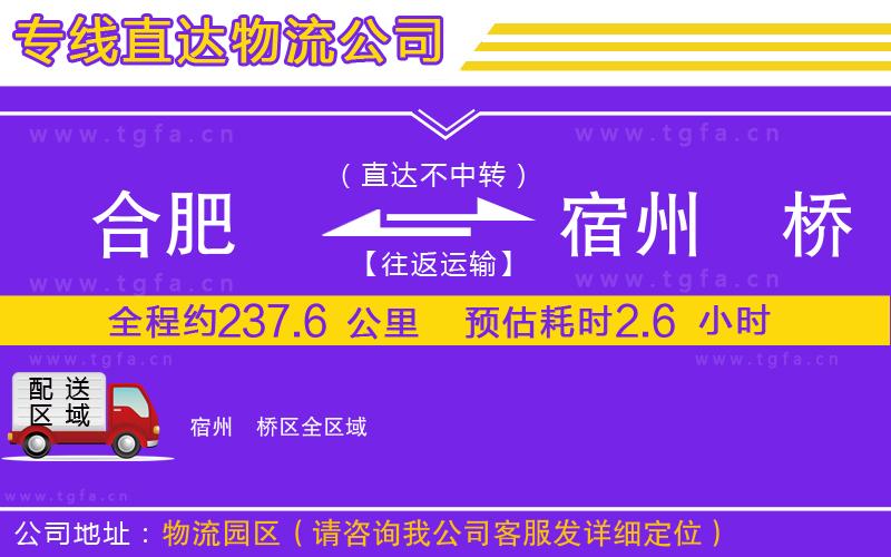 合肥到宿州埇橋區(qū)物流專線