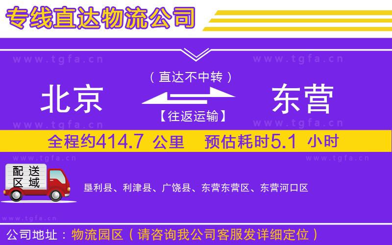 北京到東營物流專線