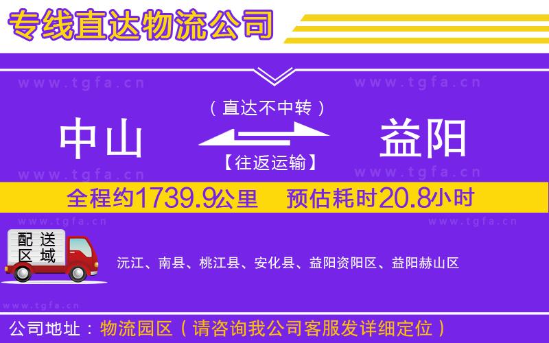 中山到益陽物流專線