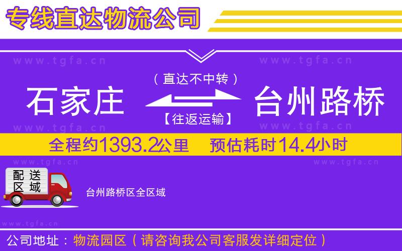 石家莊到臺(tái)州路橋區(qū)物流專線