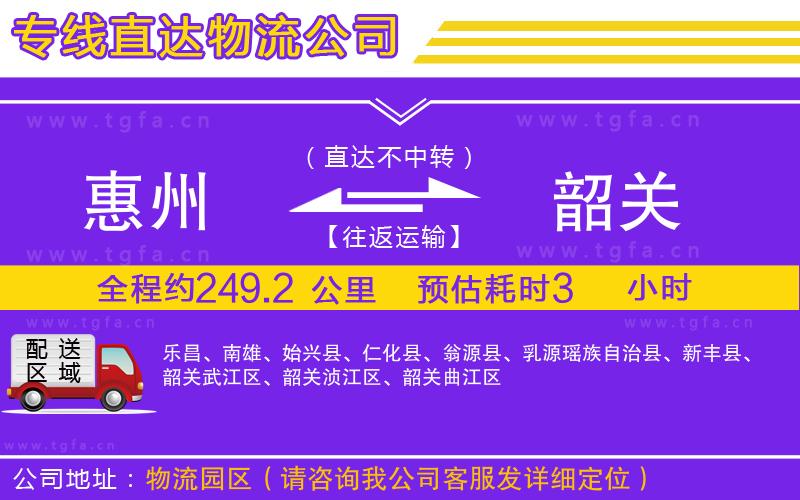 惠州到韶關(guān)物流專線