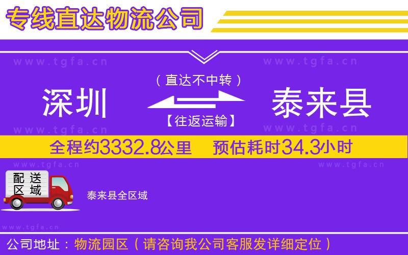 深圳到泰來縣物流公司