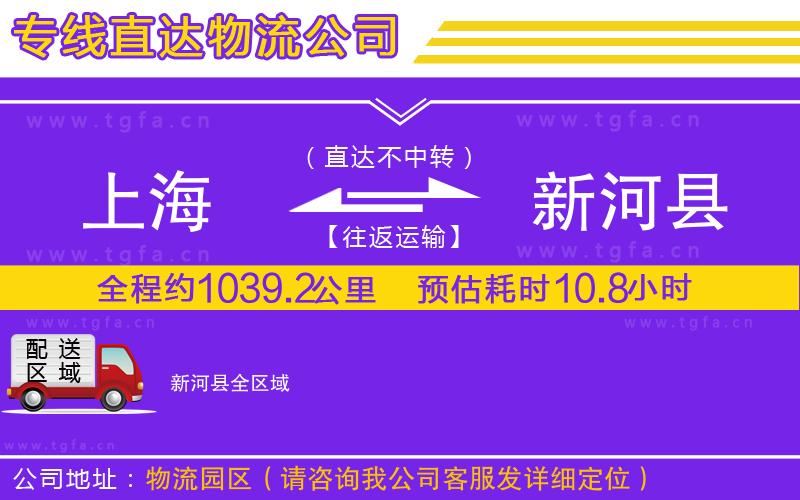 上海到新河縣物流公司