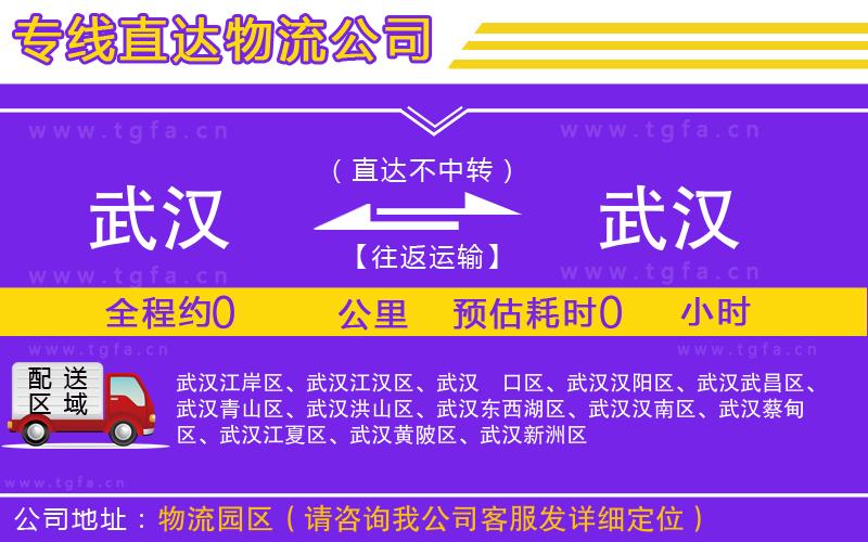 武漢到武漢物流公司