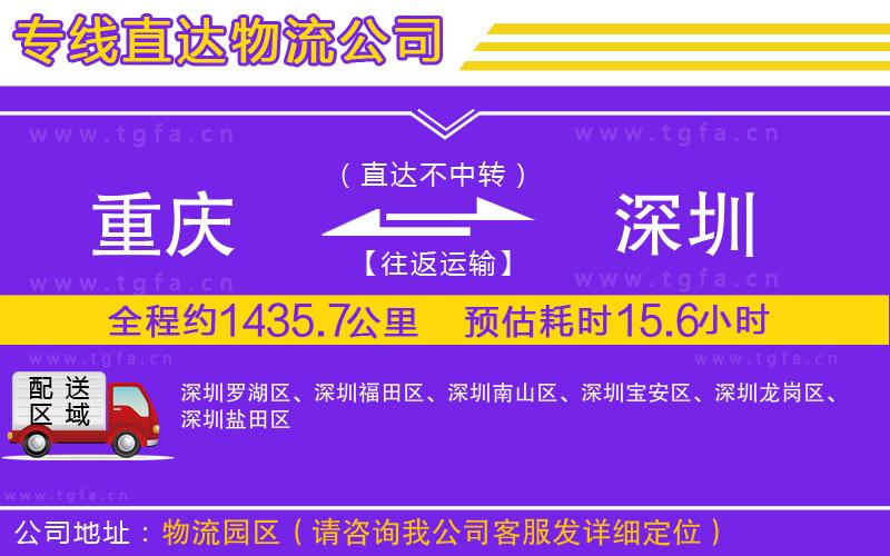 重慶到深圳物流專線