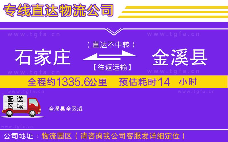 石家莊到金溪縣物流專線
