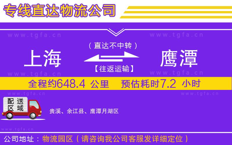 上海到鷹潭物流專線