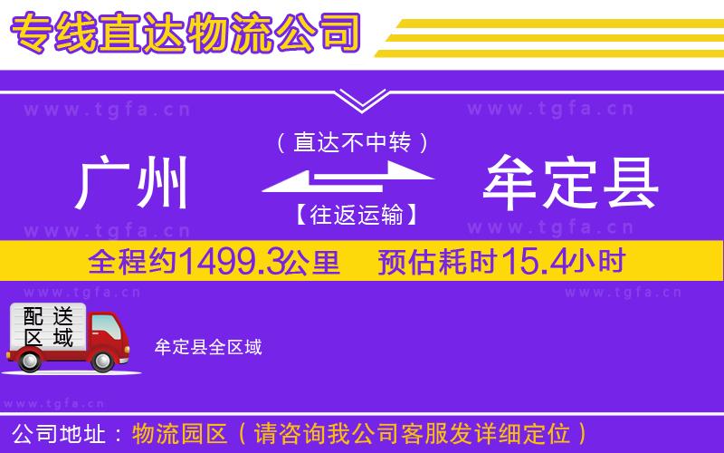 廣州到牟定縣物流專線