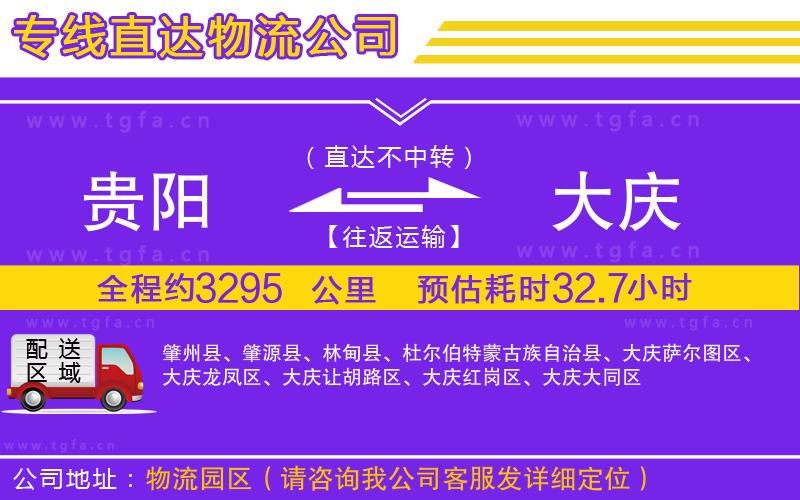 貴陽(yáng)到大慶物流公司