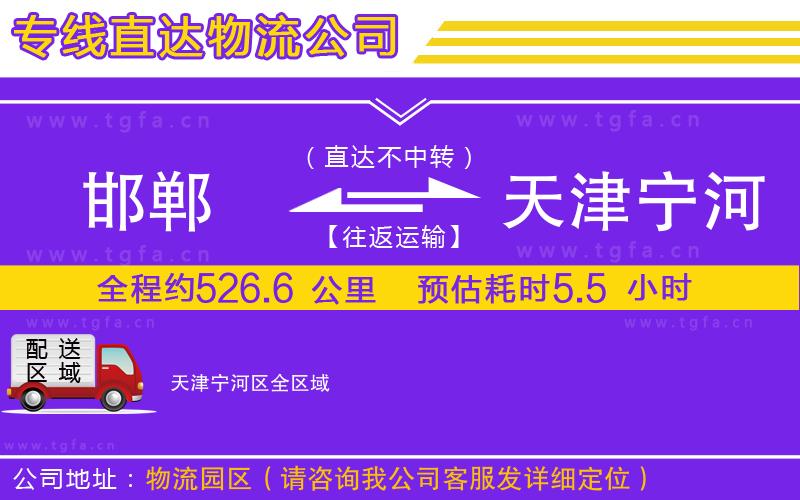 邯鄲到天津?qū)幒訁^(qū)物流專線