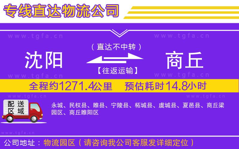 沈陽到商丘物流專線