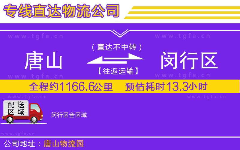 唐山到閔行區(qū)貨運公司