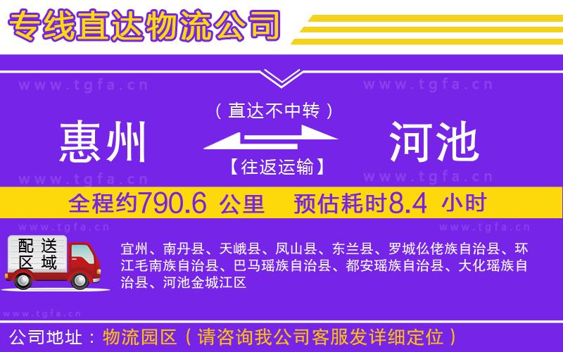 惠州到河池物流公司