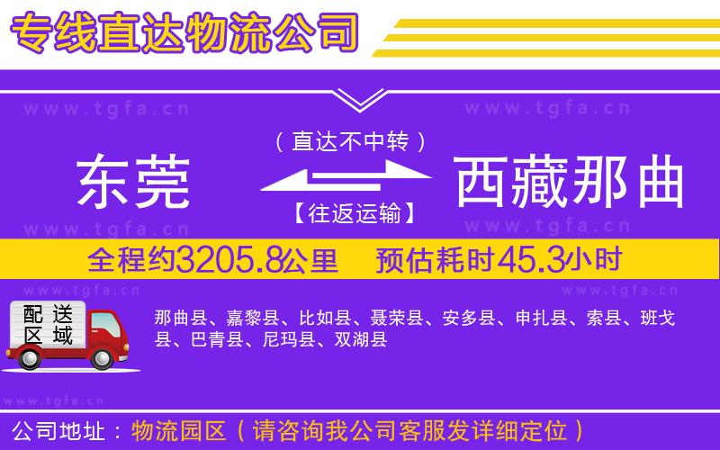 東莞到西藏那曲地區(qū)物流公司