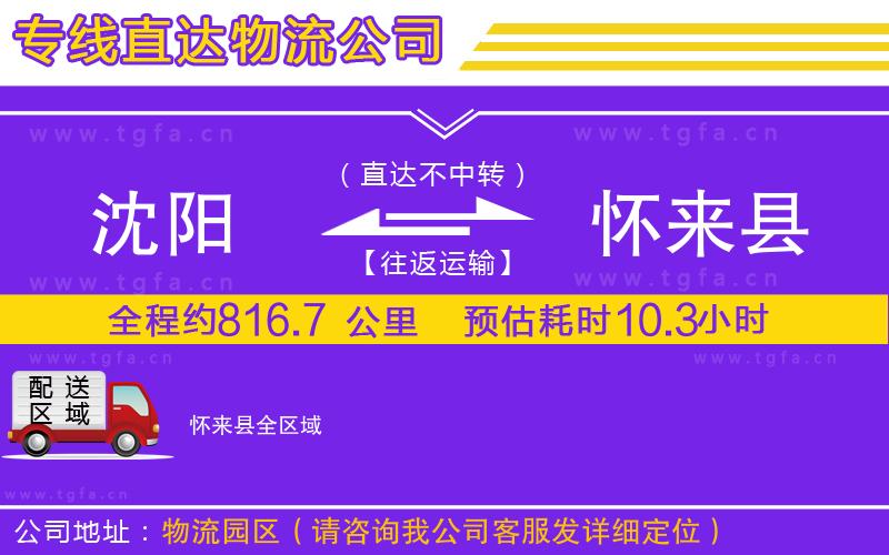 沈陽到懷來縣物流公司