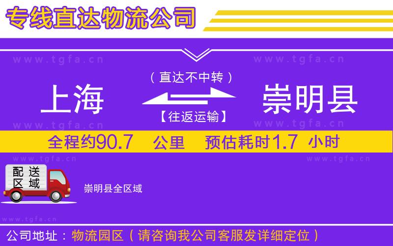 上海到崇明縣物流公司