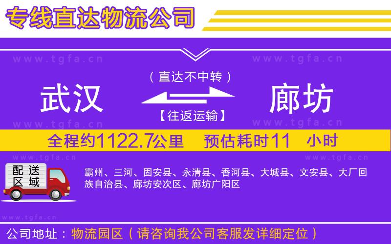 武漢到廊坊物流公司