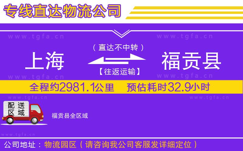 上海到福貢縣物流專線