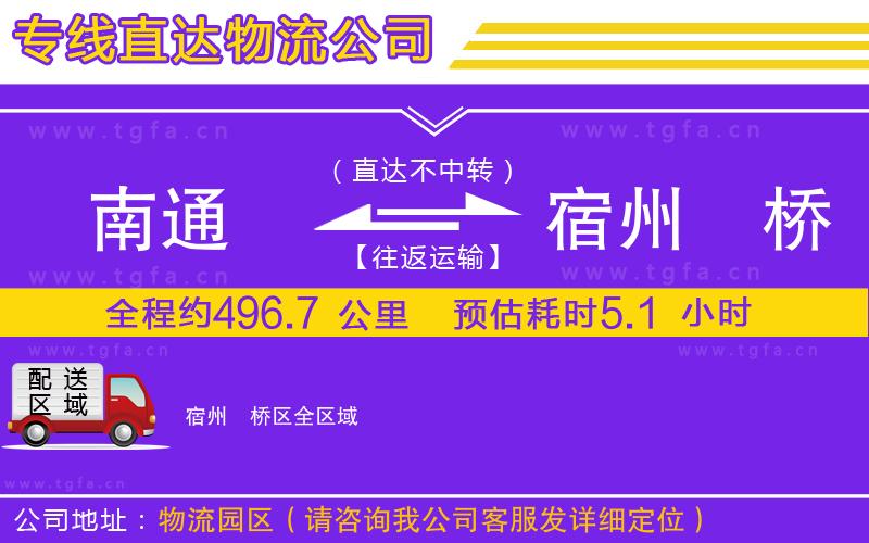 南通到宿州埇橋區(qū)物流專線