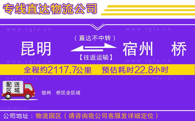 昆明到宿州埇橋區(qū)物流公司