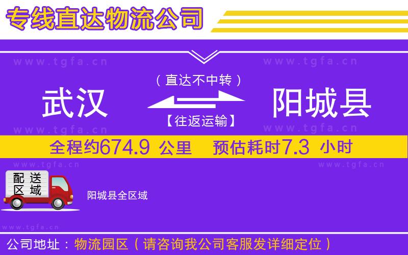 武漢到陽城縣物流公司