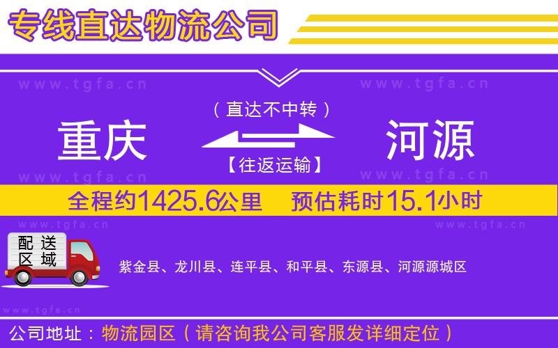 重慶到河源物流專線