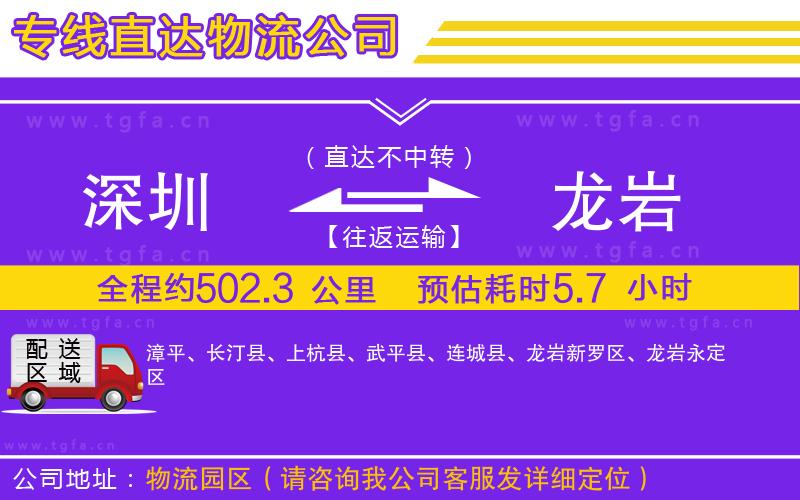 深圳到龍巖物流專線