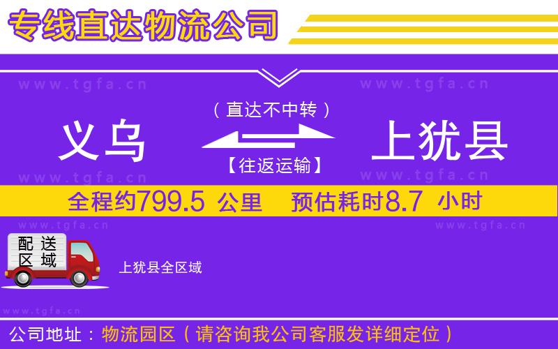 義烏到上猶縣物流專線