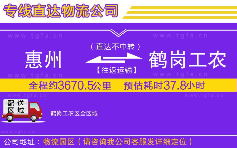 惠州到鶴崗工農(nóng)區(qū)物流公司