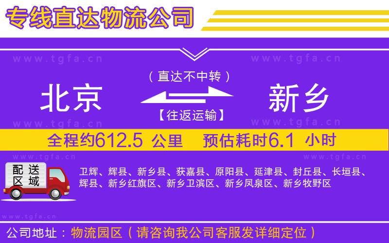 北京到新鄉(xiāng)物流專線