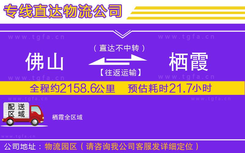 佛山到棲霞物流專線