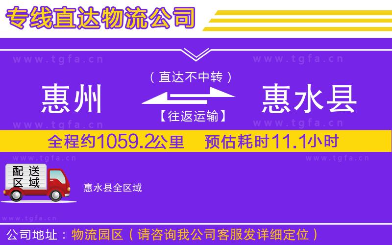 惠州到惠水縣物流公司