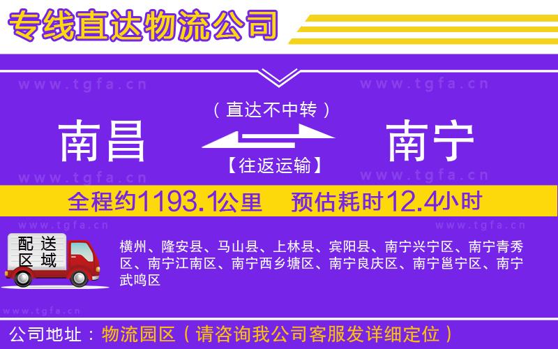 南昌到南寧物流專線