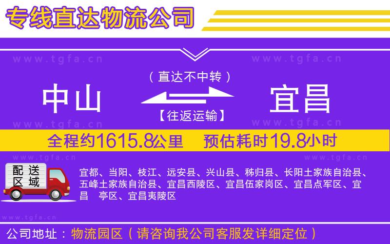 中山到宜昌物流專線