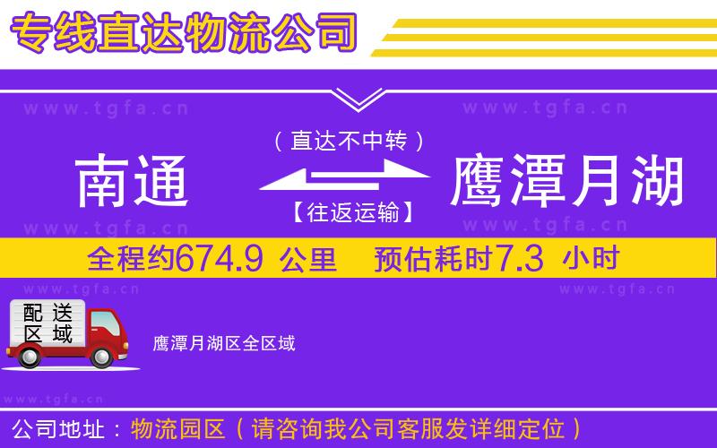 南通到鷹潭月湖區(qū)物流公司