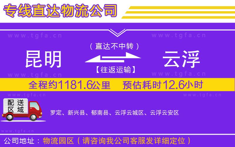 昆明到云浮物流專線