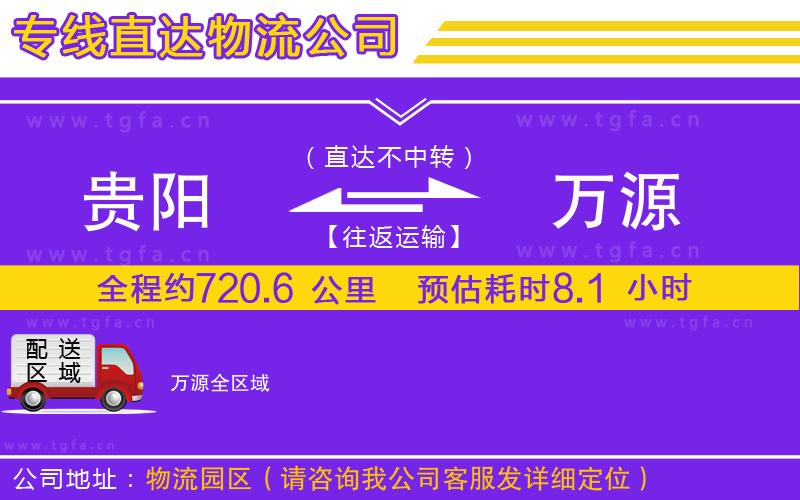 貴陽(yáng)到萬(wàn)源物流專線