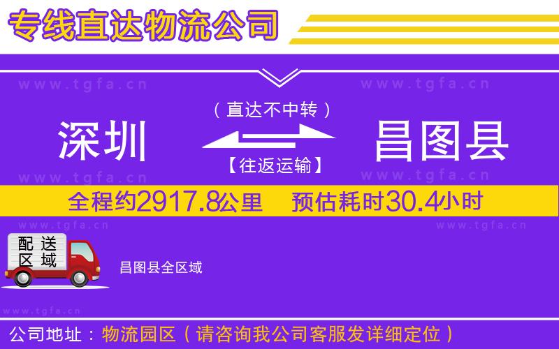 深圳到昌圖縣物流專線