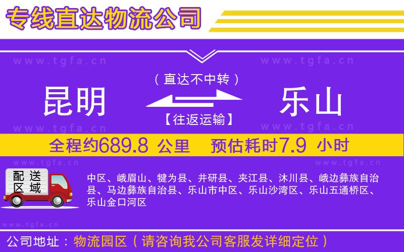 昆明到樂山物流公司