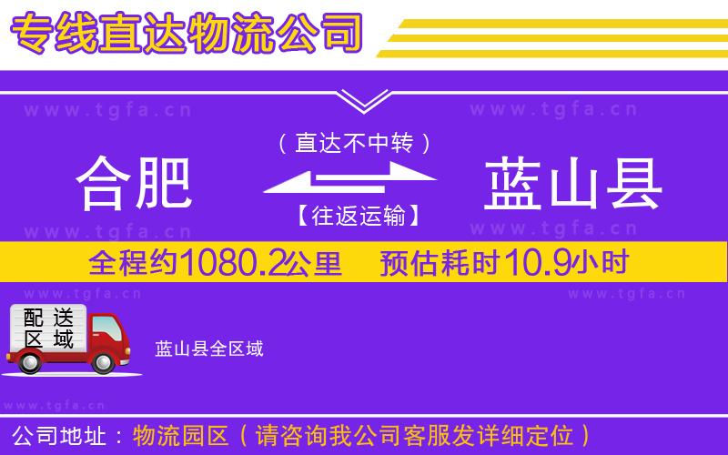 合肥到藍(lán)山縣物流公司