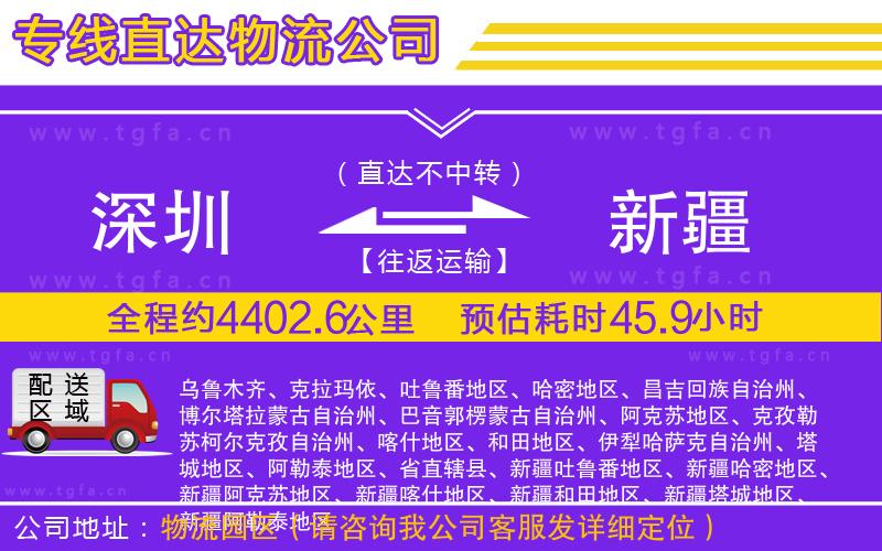 深圳到新疆物流專線