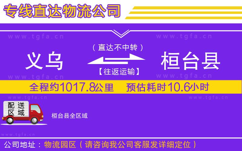 義烏到桓臺(tái)縣物流專線