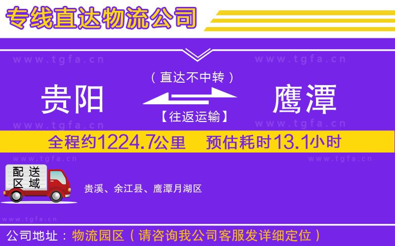 貴陽到鷹潭物流公司